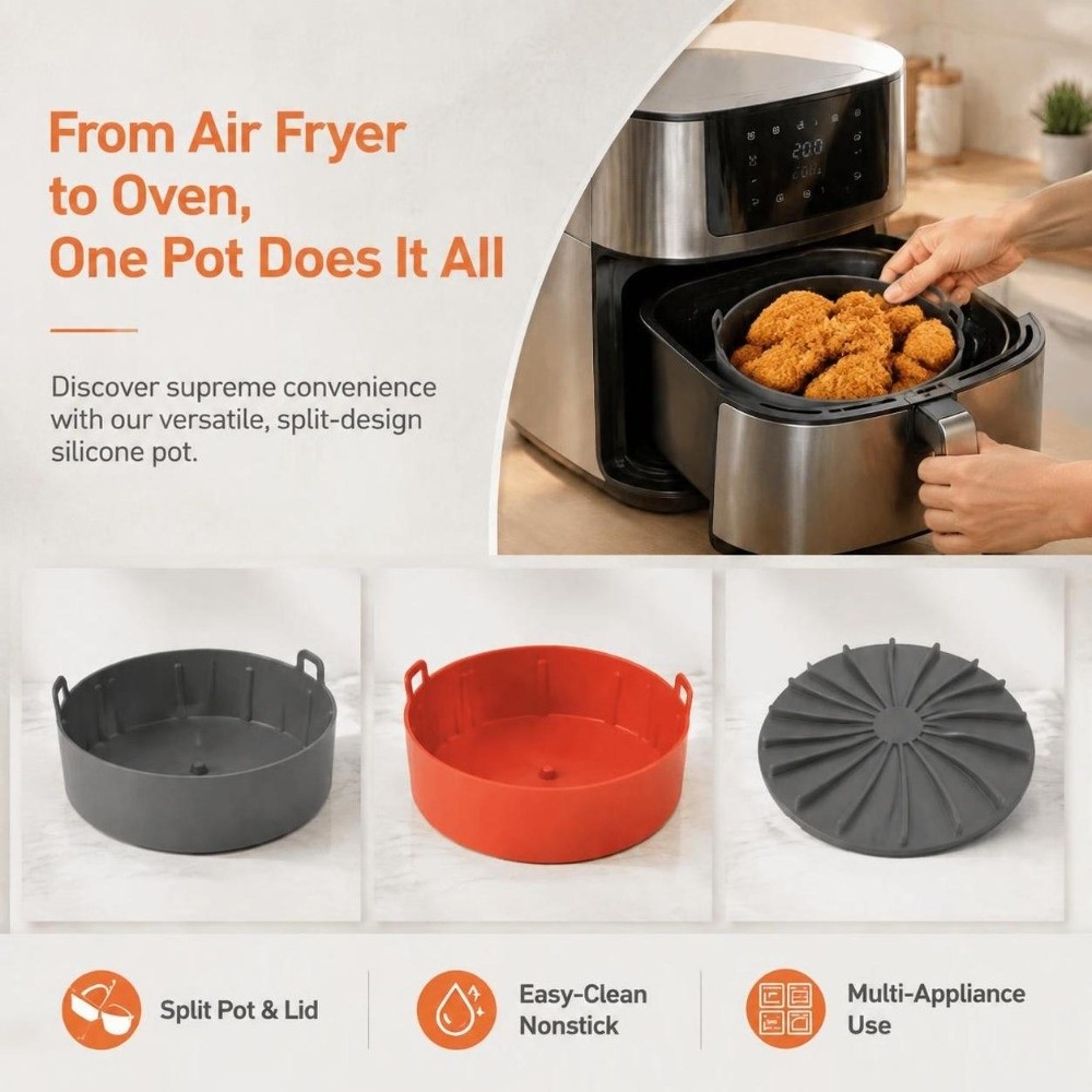 Food Grade Silicone Air Fryer  - Air Fryer Silicone Pot Liner recension och pris