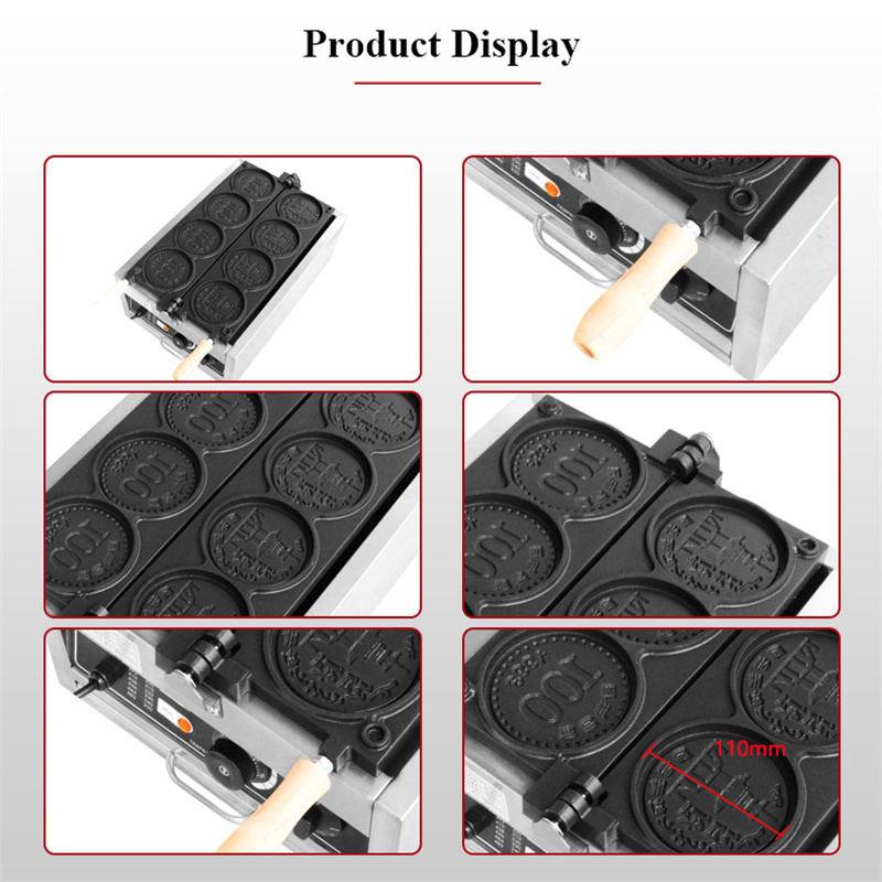 4pcs Small Gold Coin Bread Waf - Mini Waffle Maker Machine recension och pris