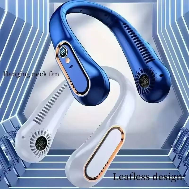 Hanging Neck Fan Digital Displ - Portable Blender Usb Rechargeable recension och pris